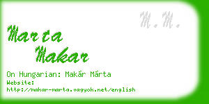 marta makar business card